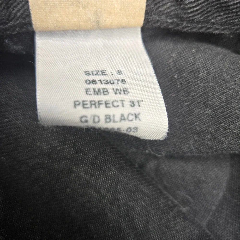 Tommy Hilfiger Jeans Womens Black Straight Leg Striped Waistband Denim High Rise